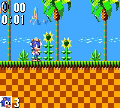 Sonic the Hedgehog - Game Gear game screenshot (1991) by Sega